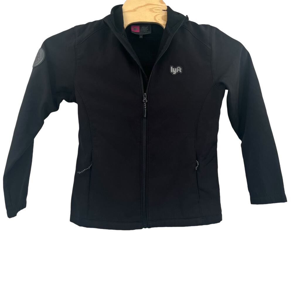 Lyft 1K Drives Softshell Drivers Jacket Womens Large Full Black Zip